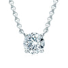 Necklace 925 Sterling Silver Geometric Pendant Set With Diamonds Minimalist Style For Women