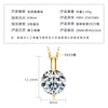 Necklace 925 Sterling Silver Geometric Pendant Set With Diamonds Minimalist Style For Women