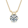 Necklace 925 Sterling Silver Geometric Pendant Set With Diamonds Minimalist Style For Women