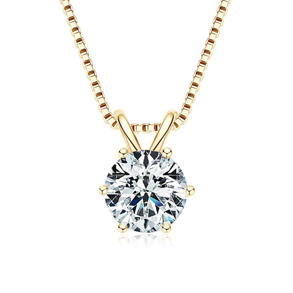 Necklace 925 Sterling Silver Geometric Pendant Set With Diamonds Minimalist Style For Women