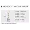 Necklace 925 Sterling Silver Geometric Pendant Set With Diamonds Minimalist Style For Women