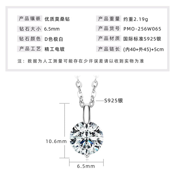 Necklace 925 Sterling Silver Geometric Pendant Set With Diamonds Minimalist Style For Women