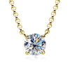 Necklace 925 Sterling Silver Geometric Pendant Set With Diamonds Minimalist Style For Women