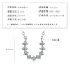 Necklace 925 Sterling Silver Geometric Pendant Set With Diamonds Minimalist Style For Women