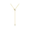 Necklace 925 Sterling Silver Geometric Style Cross Chain Electroplated Platinum 18K Gold