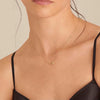 Necklace 925 Sterling Silver Oval Double Ring Geometric Style Gold Plated