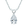 Necklace 925 Sterling Silver Pearshaped Moissanite Geometric Light Luxury Electroplated For Women
