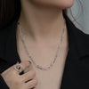Necklace 925 Sterling Silver Punk Exaggerated Geometric Electroplated Female Hiphop Chain