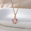 Necklace Synthetic Zircon Heart Shape Electroplated Snake Bone Chain Women's Jewelry