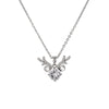 Necklace Titanium Steel Antler Design With Mixed Gemstone Setting And Letters Numbers Text Pattern