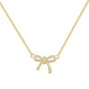 Necklace Titanium Steel Bow Pattern 18K Rose Gold Plated