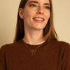 Necklace Titanium Steel Bow Pattern 18K Rose Gold Plated