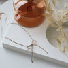Necklace Titanium Steel Bow Pattern 18K Rose Gold Plated
