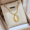 Necklace Titanium Steel Box Chain Geometric Cat's Eye Pendant Electroplating Sweet Animals Style