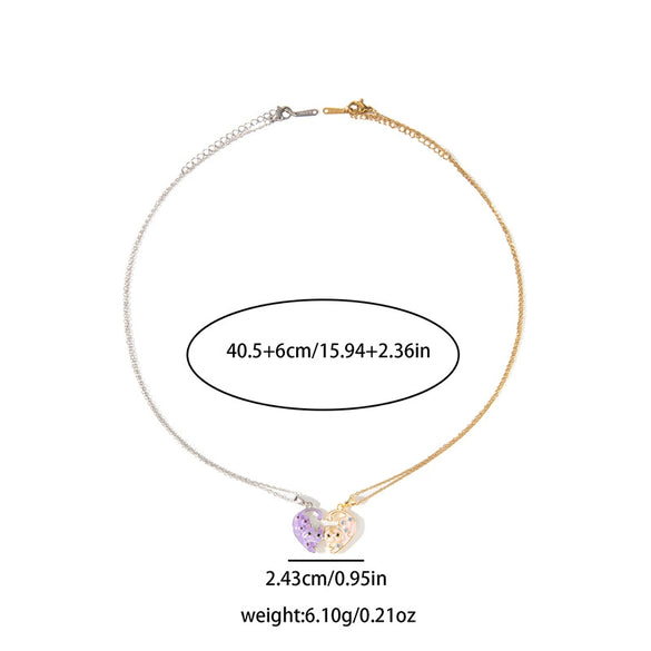 Necklace Titanium Steel Cat Animal Zodiac Magnetic Electroplating O Word Chain Light Luxury Fashionable Highend Versatile