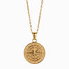 Necklace Titanium Steel Compass Round Hip Hop Trendy Electroplating Geometric Pendant Twist Chain