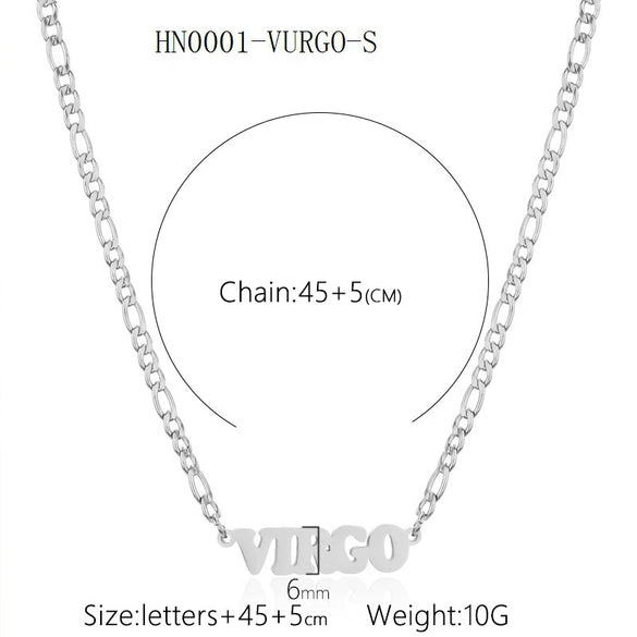 Necklace Titanium Steel Constellation Electroplating