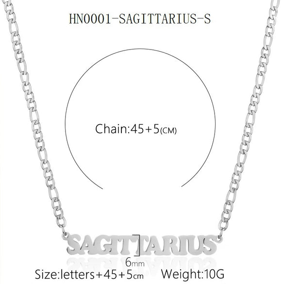 Necklace Titanium Steel Constellation Electroplating
