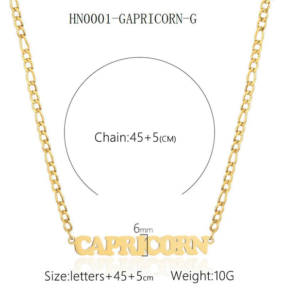 Necklace Titanium Steel Constellation Electroplating
