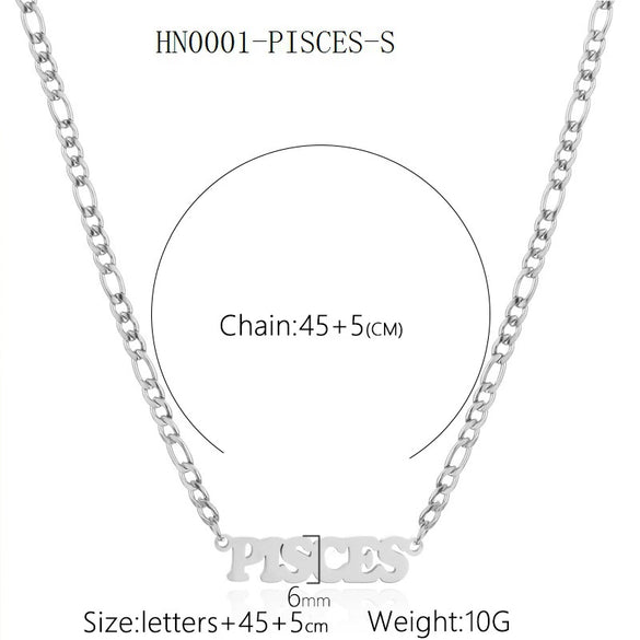 Necklace Titanium Steel Constellation Electroplating