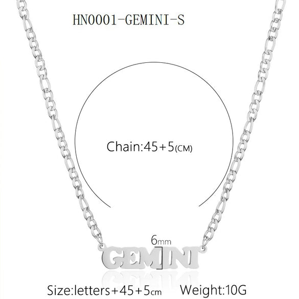 Necklace Titanium Steel Constellation Electroplating