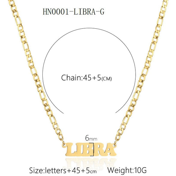 Necklace Titanium Steel Constellation Electroplating
