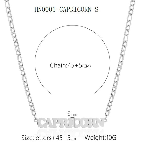 Necklace Titanium Steel Constellation Electroplating