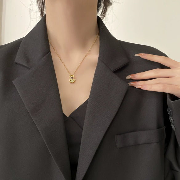 Necklace Titanium Steel Copper Electroplating Angel Pendant Fashion Jewelry For Women