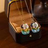 Necklace Titanium Steel Copper Electroplating Geometric Flower Light Luxury Retro Jewelry