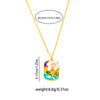 Necklace Titanium Steel Copper Electroplating Geometric Flower Light Luxury Retro Jewelry