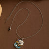 Necklace Titanium Steel Copper Electroplating Geometric Flower Light Luxury Retro Jewelry