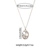 Necklace Titanium Steel Copper Flower Pattern Vintage Light Luxury Electroplating For Women