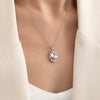 Necklace Titanium Steel Copper Flower Pattern Vintage Light Luxury Electroplating For Women
