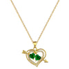 Necklace Titanium Steel Copper Geometric Arrow Through The Heart Design