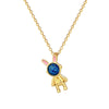 Necklace Titanium Steel Copper Geometric Cartoon Starry Sky Rabbit Astronaut Full Diamond Light Luxury Elegant Gorgeous Unisex