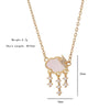 Necklace Titanium Steel Copper Geometric Electroplating Cloud Lightning Raindrop Pendant For Women