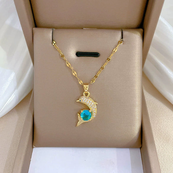 Necklace Titanium Steel Copper Geometric Electroplating Women's