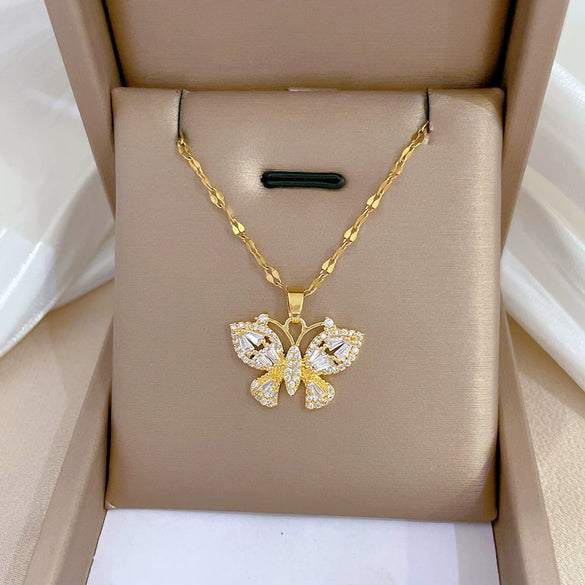 Necklace Titanium Steel Copper Geometric Electroplating Women's