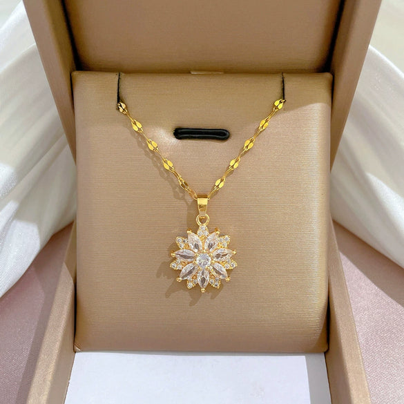 Necklace Titanium Steel Copper Geometric Electroplating Women's