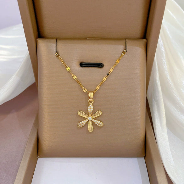 Necklace Titanium Steel Copper Geometric Electroplating Women's