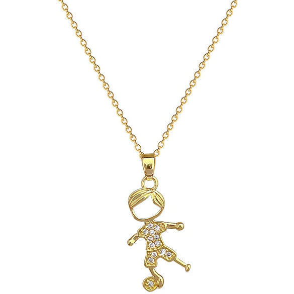 Necklace Titanium Steel Copper Geometric Football Style For Women