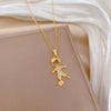 Necklace Titanium Steel Copper Geometric Football Style For Women