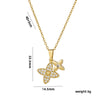 Necklace Titanium Steel Copper Geometric Inlaid With Gold O Chain Women's Light Luxury