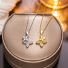 Necklace Titanium Steel Copper Geometric Inlaid With Gold O Chain Women's Light Luxury