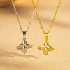 Necklace Titanium Steel Copper Geometric Inlaid With Gold O Chain Women's Light Luxury