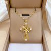 Necklace Titanium Steel Copper Geometric Microinlaid Real Gold