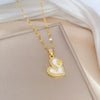 Necklace Titanium Steel Copper Geometric Shell Smiley Love Style Unisex