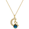 Necklace Titanium Steel Copper Geometric Star And Moon Zircon Light Luxury Elegant Gorgeous Unisex