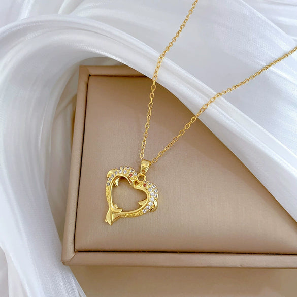 Necklace Titanium Steel Copper Geometric Style