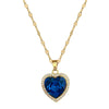 Necklace Titanium Steel Copper Heart Full Diamond Geometric Light Luxury Style Unisex
